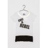 Летняя футболка "CHIC&REBEL" с гипюром для девочки