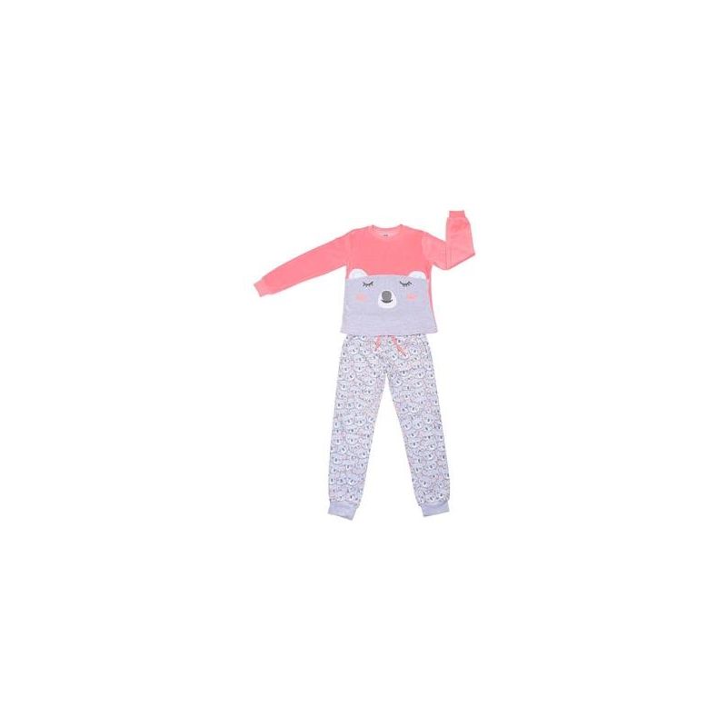Велюровая пижама "спящий мишка" для девочки