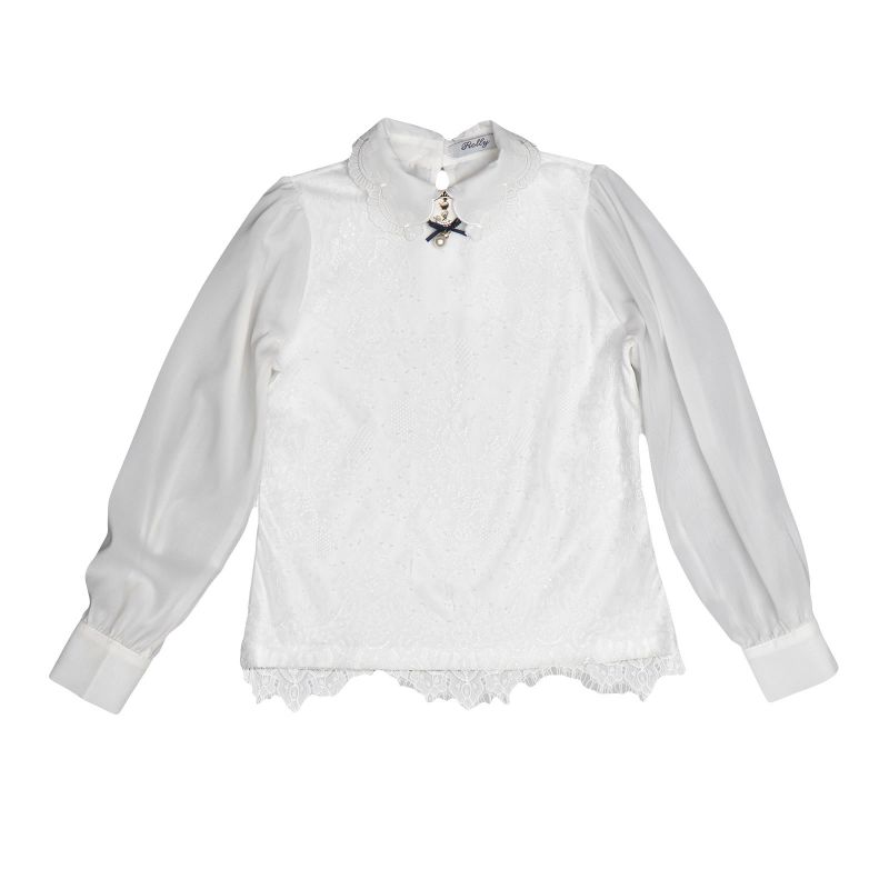 Блуза з мереживом для дівчинки