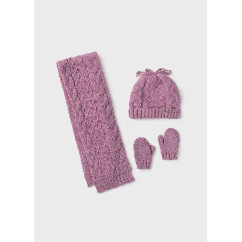 Комплект: шапка+шарф+рукавиці для дівчинки