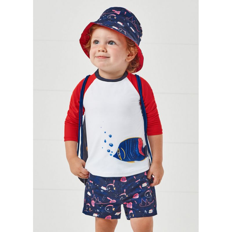 Комплект для плавания: панама + шорты для мальчика