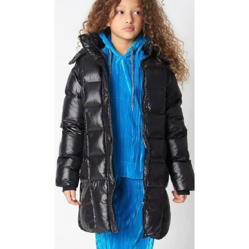 Довге пальто на синтепоні для дівчинки