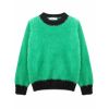 Зелений пухнастий светр для дівчинки