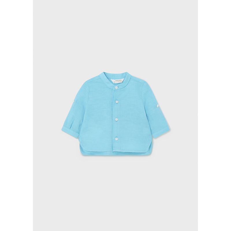 Голуба сорочка із льону для хлопчика