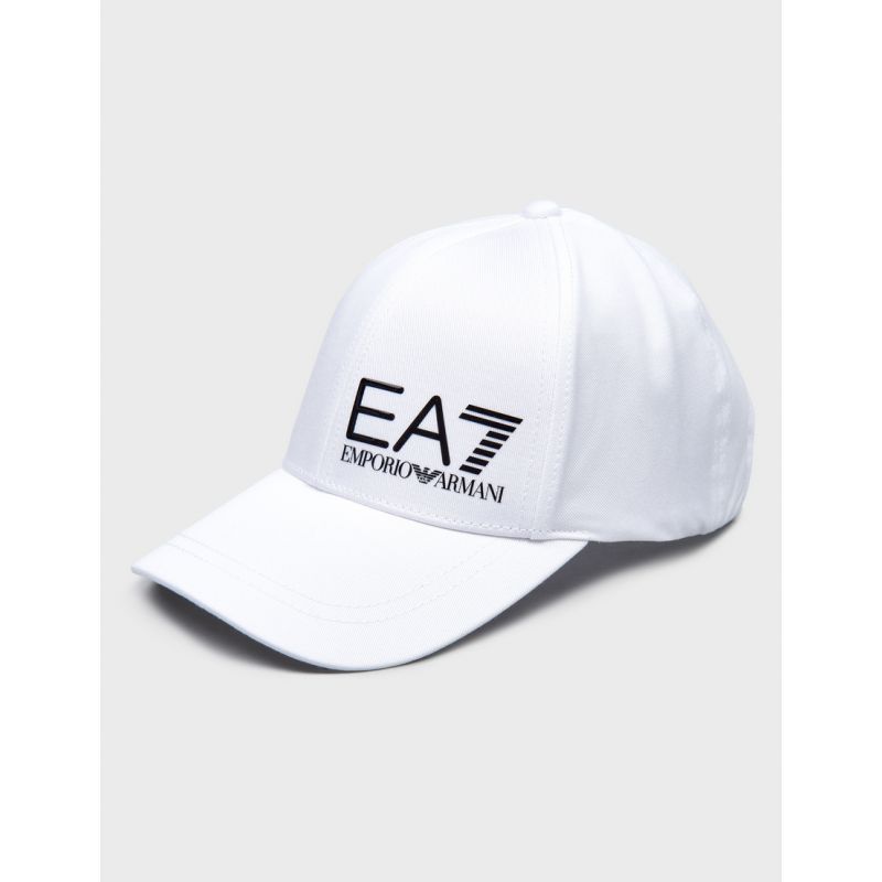 Біла кепка з лого EA7 уни