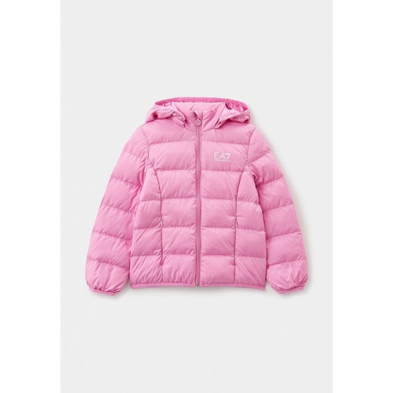 Рожева куртка з капюшоном для дівчинки