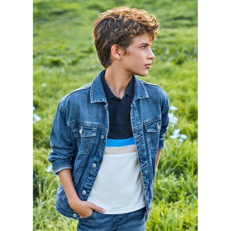 Синя джинсова куртка для хлопчика
