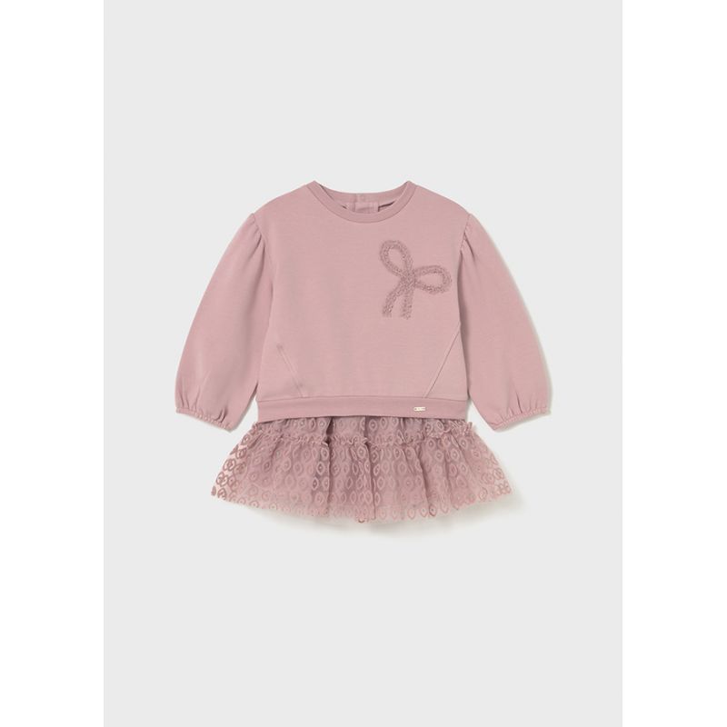 Рожевий комплект світшот та спідниця для дівчинки