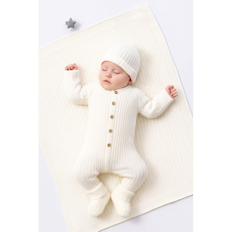 Кремовий подарунковий комплект для новонародженого уні