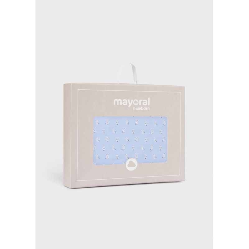 Голуба ковдра зі штучною овчиною для хлопчика