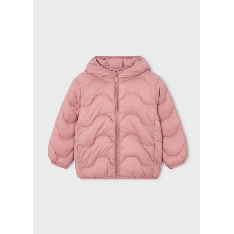Рожева куртка з капюшоном для хлопчика