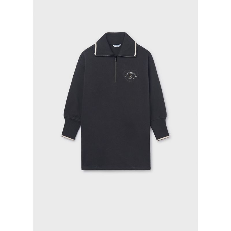 Чорна-сукня поло для дівчинки