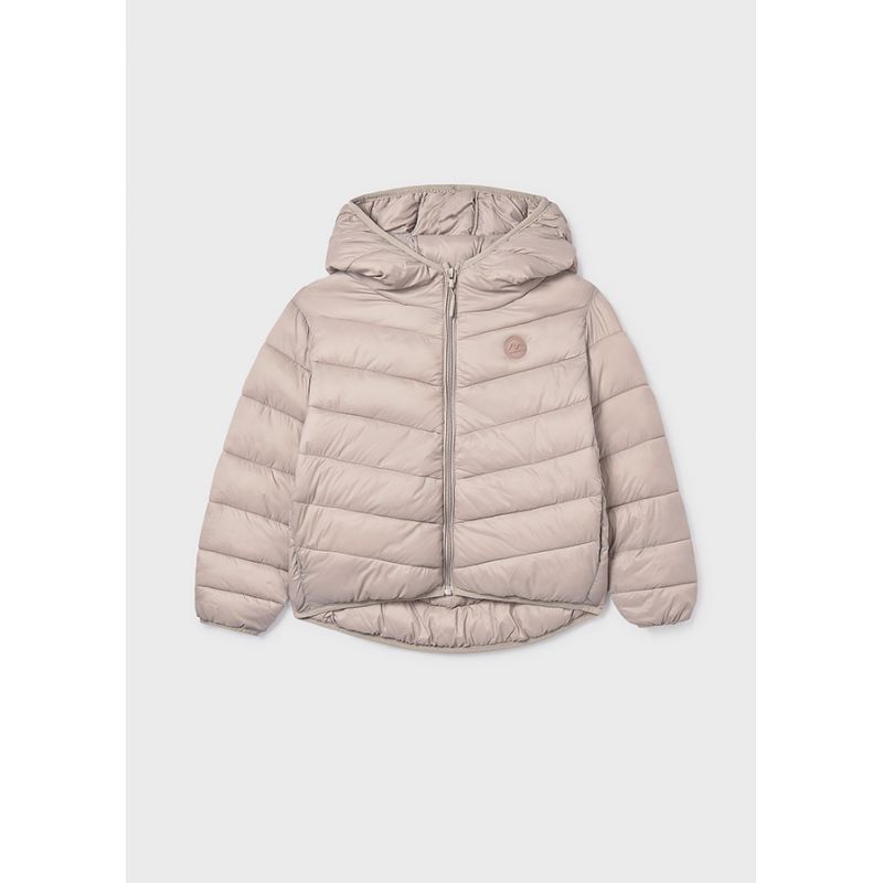 Бежева сьобана куртка для дівчинки