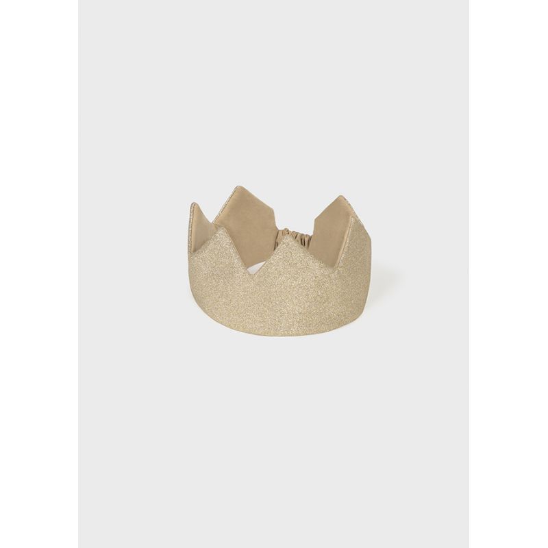 Золота повязка-корона для дівчинки