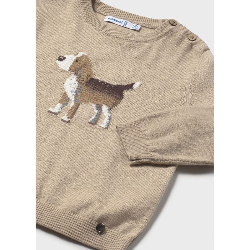 Бежевий костюм з собачкою для хлопчика