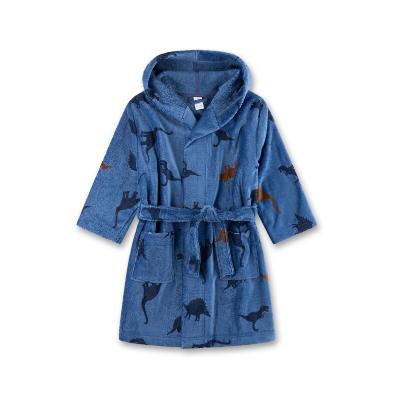 Махровий халат з динозаврами для хлопчика