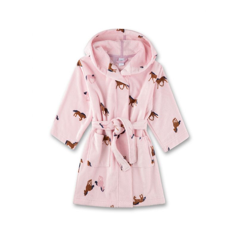 Махровий халат з кіньми для дівчинки