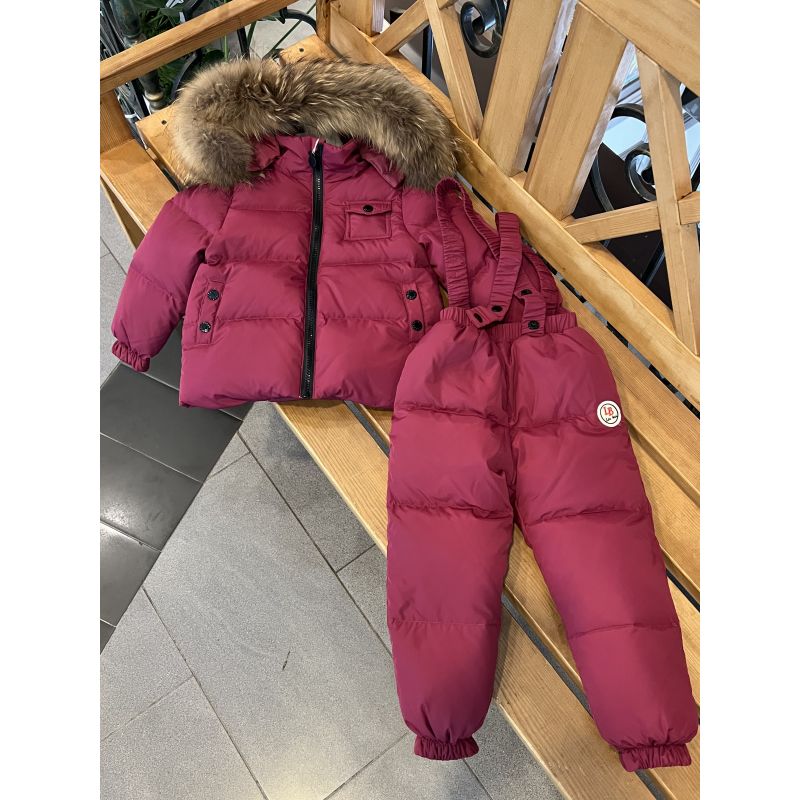 Ягідний зимовий комплект куртка на напівкомбінезон уні