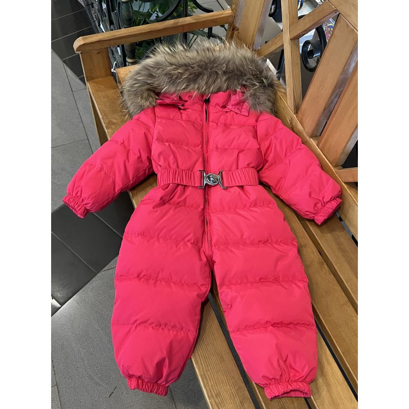 Яскраво-рожевий зимовий комбінезон на пуху уні