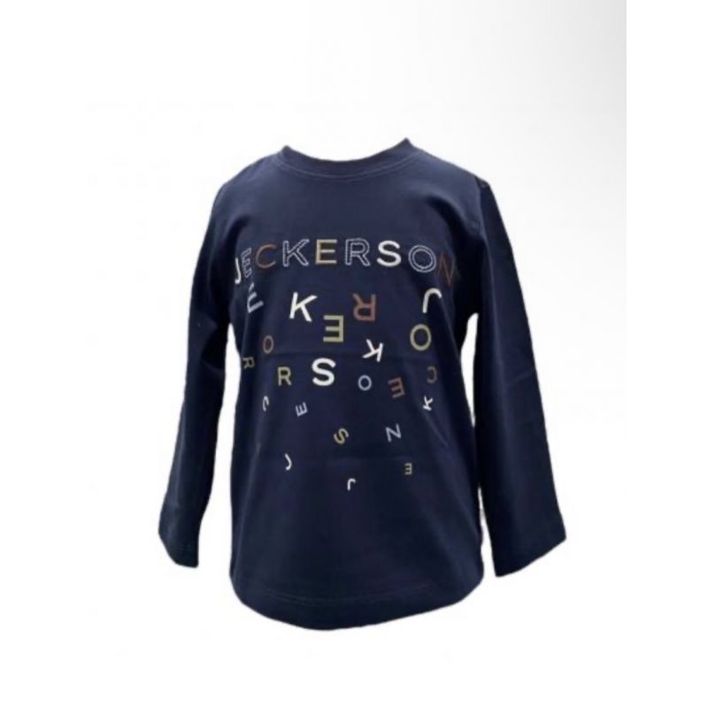 Футболка темно-синя з довгим рукавом для хлопчика