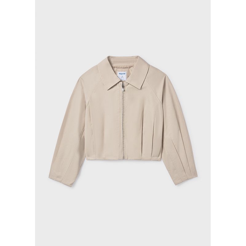 Легка бежева куртка із бавовни для дівчинки