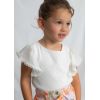 Білий топ з шифону для дівчинки