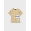 Футболка з м"ячем бежевого кольору для хлопчика