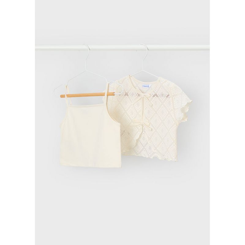 Сорочка з мережива та майка для дівчинки