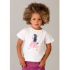 Біла футболка з декором для дівчинки