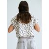 Укорочена футболка із прінтом для дівчинки