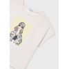 Футболка айворі з малюнком для дівчинки