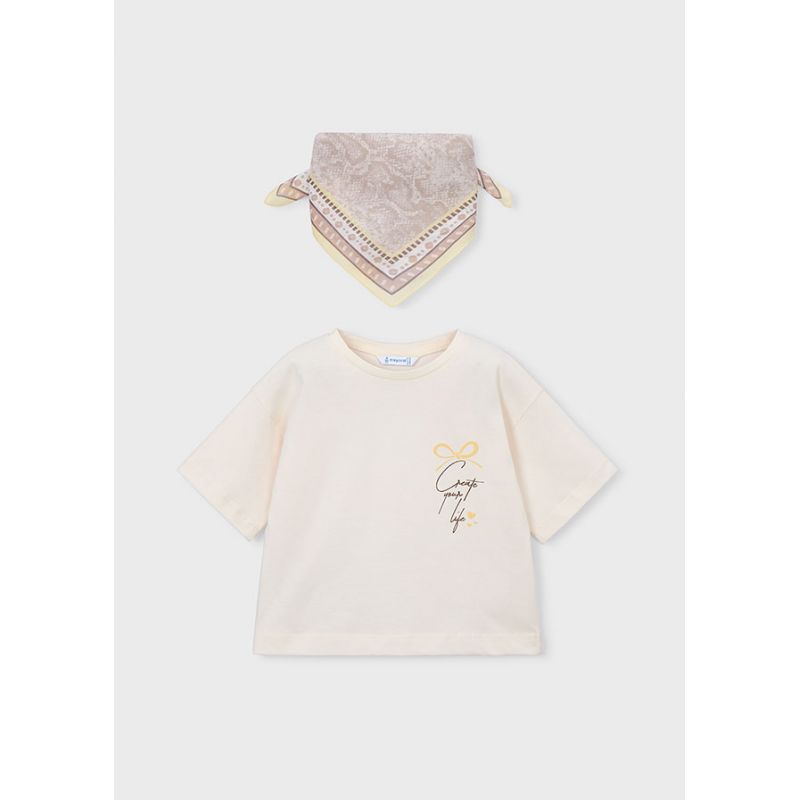 Футболка + хустка із шифону для дівчинки