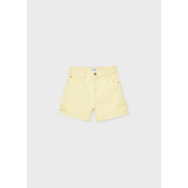 Лимонні котонові шорти для дівчинки