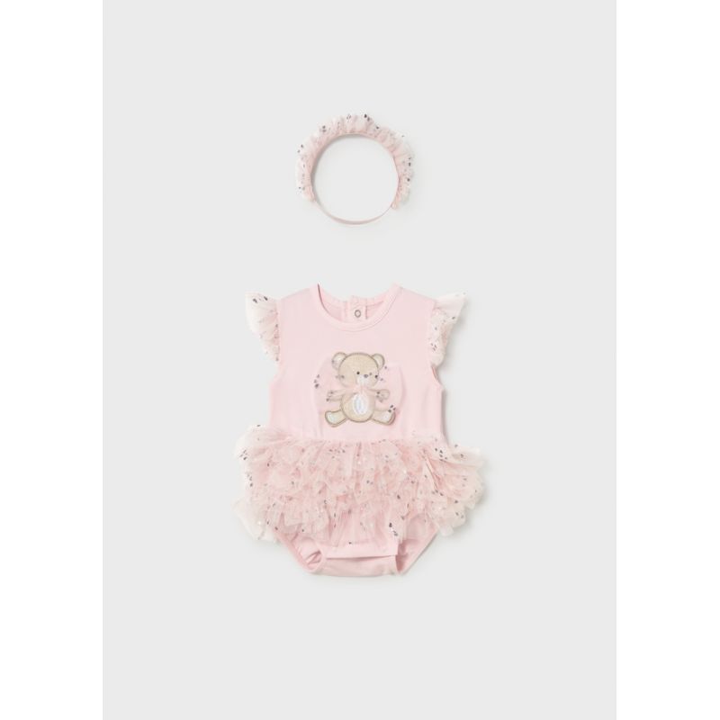 Боді-пачка з ведмедиком та пов'язкою для дівчинки