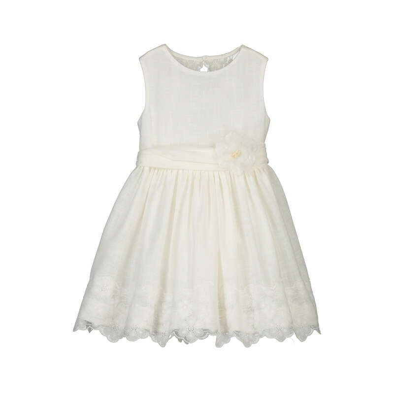 Молочно-біла  ошатна сукня для дівчинки