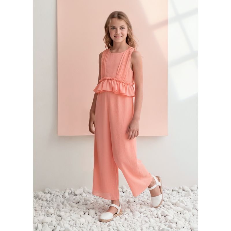 Персиковий комбінезон для дівчинки