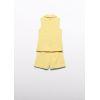 Ошатний світло-жовтий жилет та шорти для дівчинки
