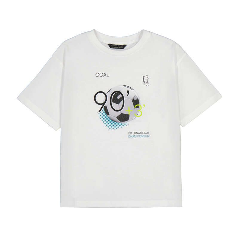 Біла футболка з малюнком для хлопчика