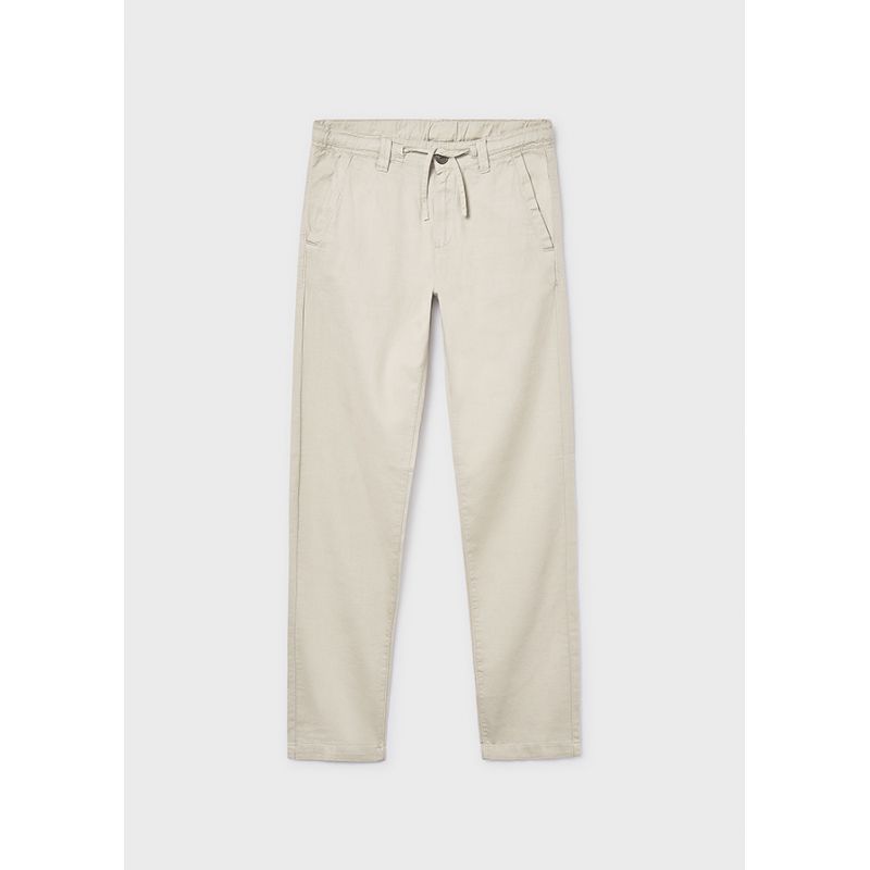 Бежеві брюки із регулюванням на поясі для хлопчика