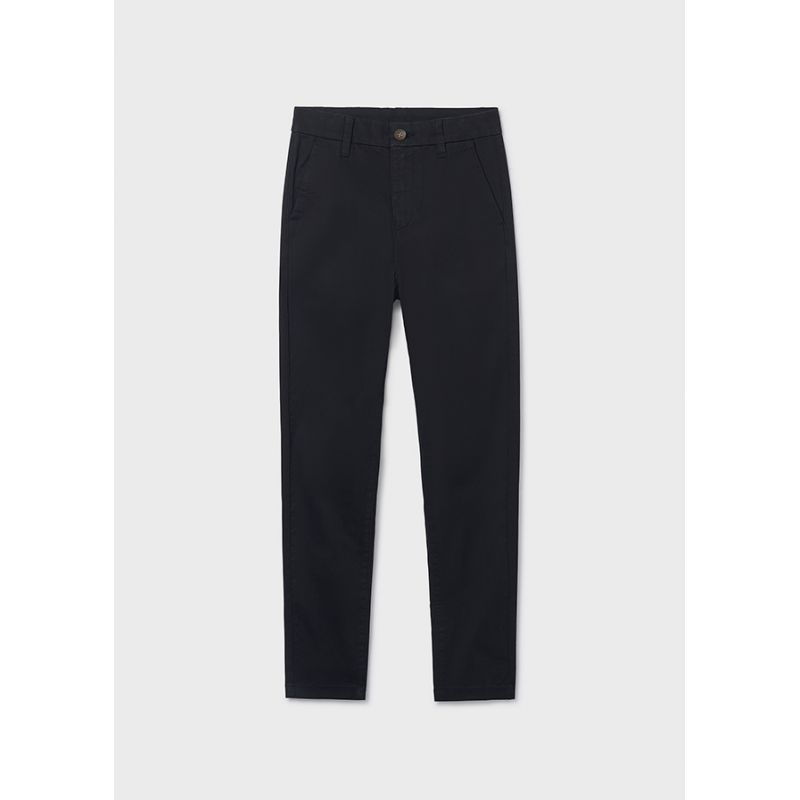 Чорні брюки із бавовни для хлопчика