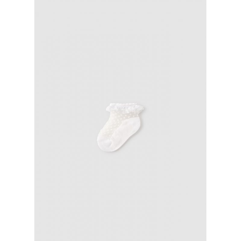 Білі ошатні шкарпетки для дівчинки