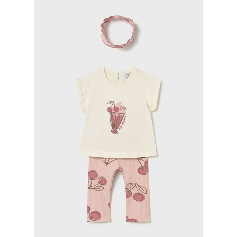 Комплект футболка, легінси та пов`язочка для дівчинки