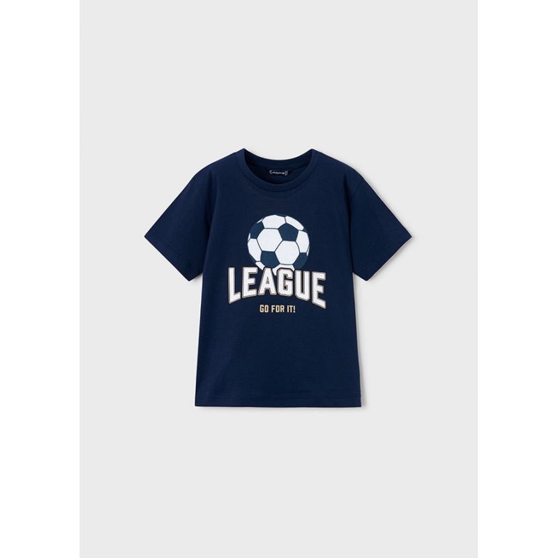 Футболка з м"ячем бежевого кольору для хлопчика