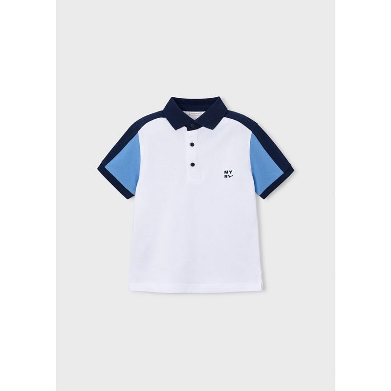 Поло біле із вставками для хлопчика