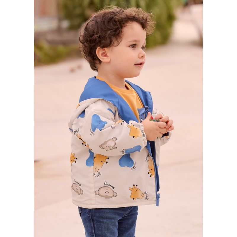 Двустороння вітровка з капюшоном для хлопчика