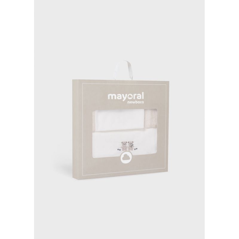 Постільна білизна бежево-біла уні