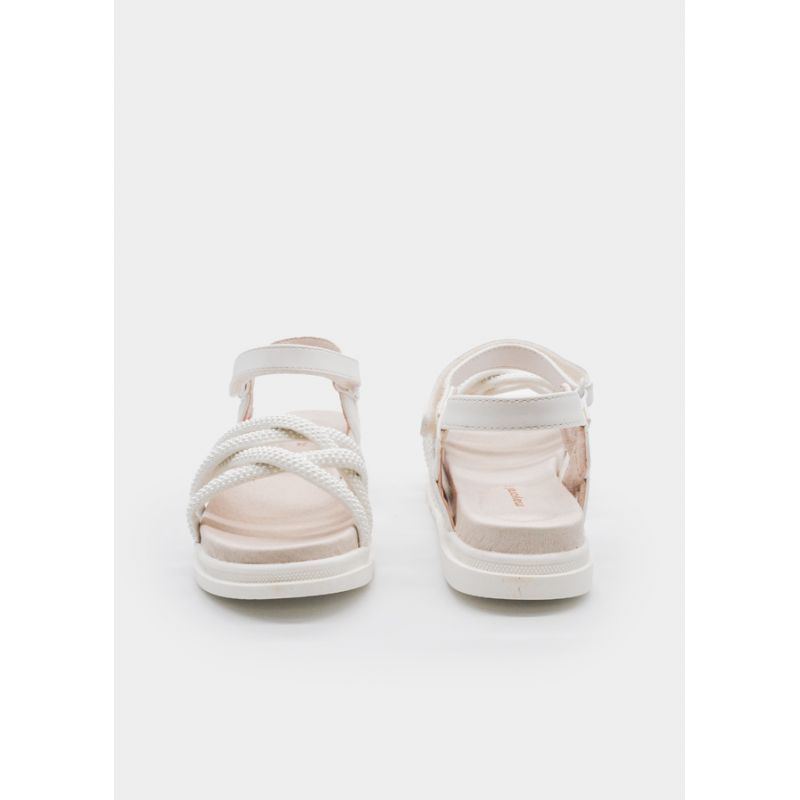 Білі босоніжки зі стразами для дівчинки