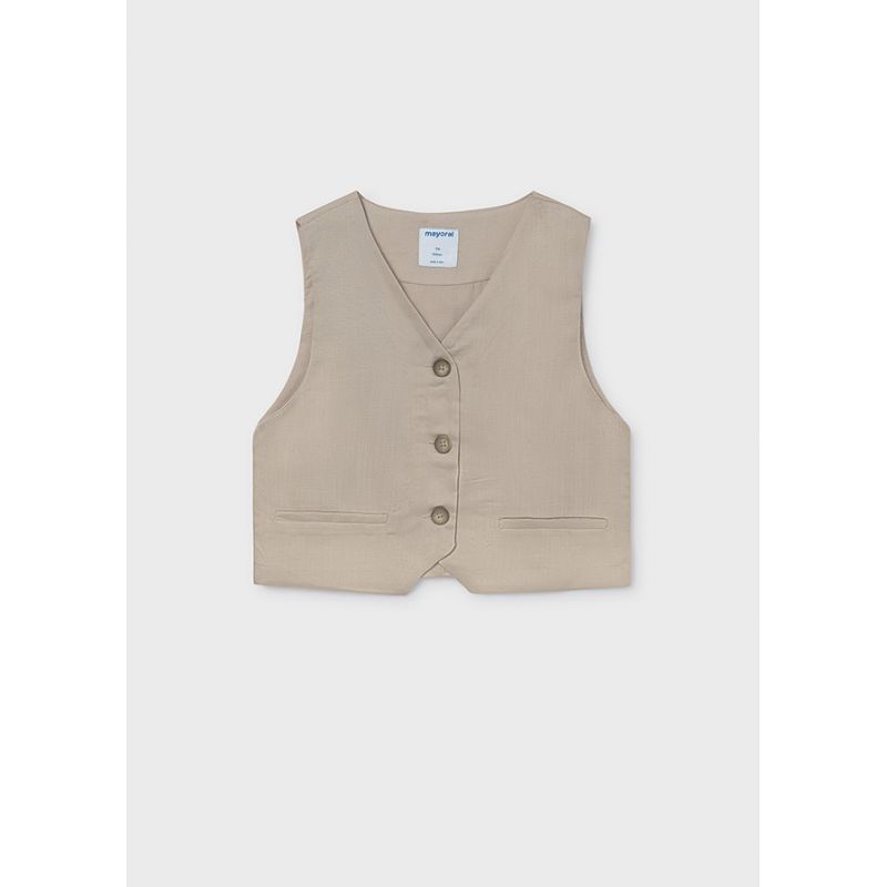 Яскравий жилет класичного крою для дівчинки